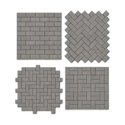 Прямоугольник 200×100 мм, 60 мм, Оттенки серого — раскладка