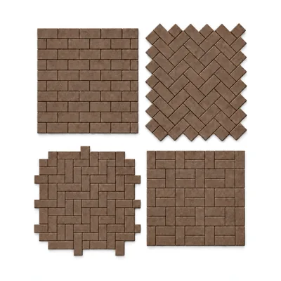 Прямоугольник 200×100 мм, 80 мм, Кофе — раскладка