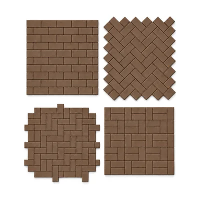 Прямоугольник 200×100 мм, 60 мм, Коричневый — раскладка