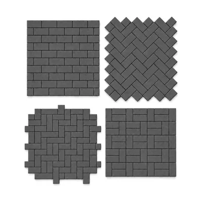 Прямоугольник 200×100 мм, 60 мм, Графит — раскладка