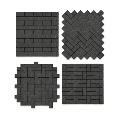 Прямоугольник 200×100 мм, 60 мм, Черный — раскладка