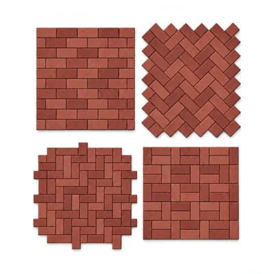 Прямоугольник 200×100 мм, 40 мм, Оттенки красного — раскладка
