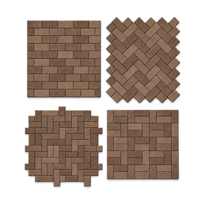 Прямоугольник 200×100 мм, 80 мм, Оттенки коричневого — раскладка