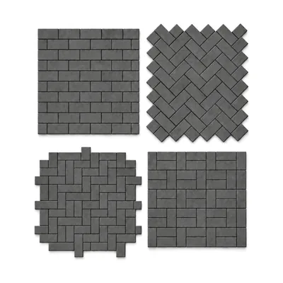 Прямоугольник 200×100 мм, 60 мм, Темно-серый — раскладка