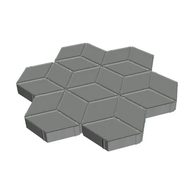 Плитка Ромб 250×150 мм, 60 мм, Серый