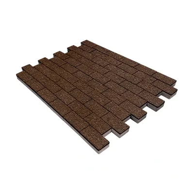 Прямоугольник 200×100 мм, 60 мм, Коричневый