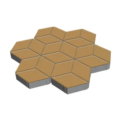 Ромб 250×150 мм, 60 мм, Бежевый