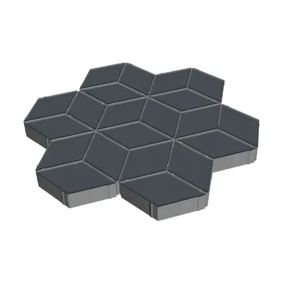 Плитка Ромб 250×150 мм, 60 мм, Графит