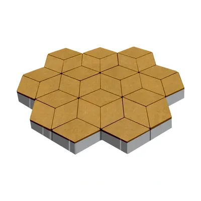 Ромб 250×150 мм, 60 мм, Желтый