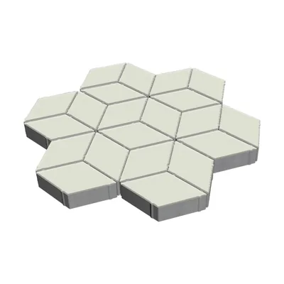 Плитка Ромб 250×150 мм, 60 мм, Белый